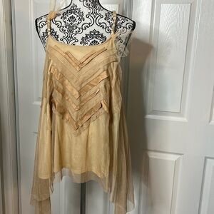 Authentic Icon Asymmetrical Lace Spaghetti Tank Top S Festival Taylor Swift